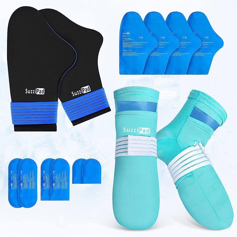 SuzziPad Cold Therapy Socks & Hand Ice Pack Cold Gloves for Chemotherapy Neuropathy, Chemo Care P... | Amazon (US)