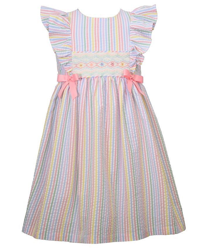 Bonnie Jean Toddler Girls Striped Seersucker Bow Dress & Reviews - Dresses - Kids - Macy's | Macys (US)