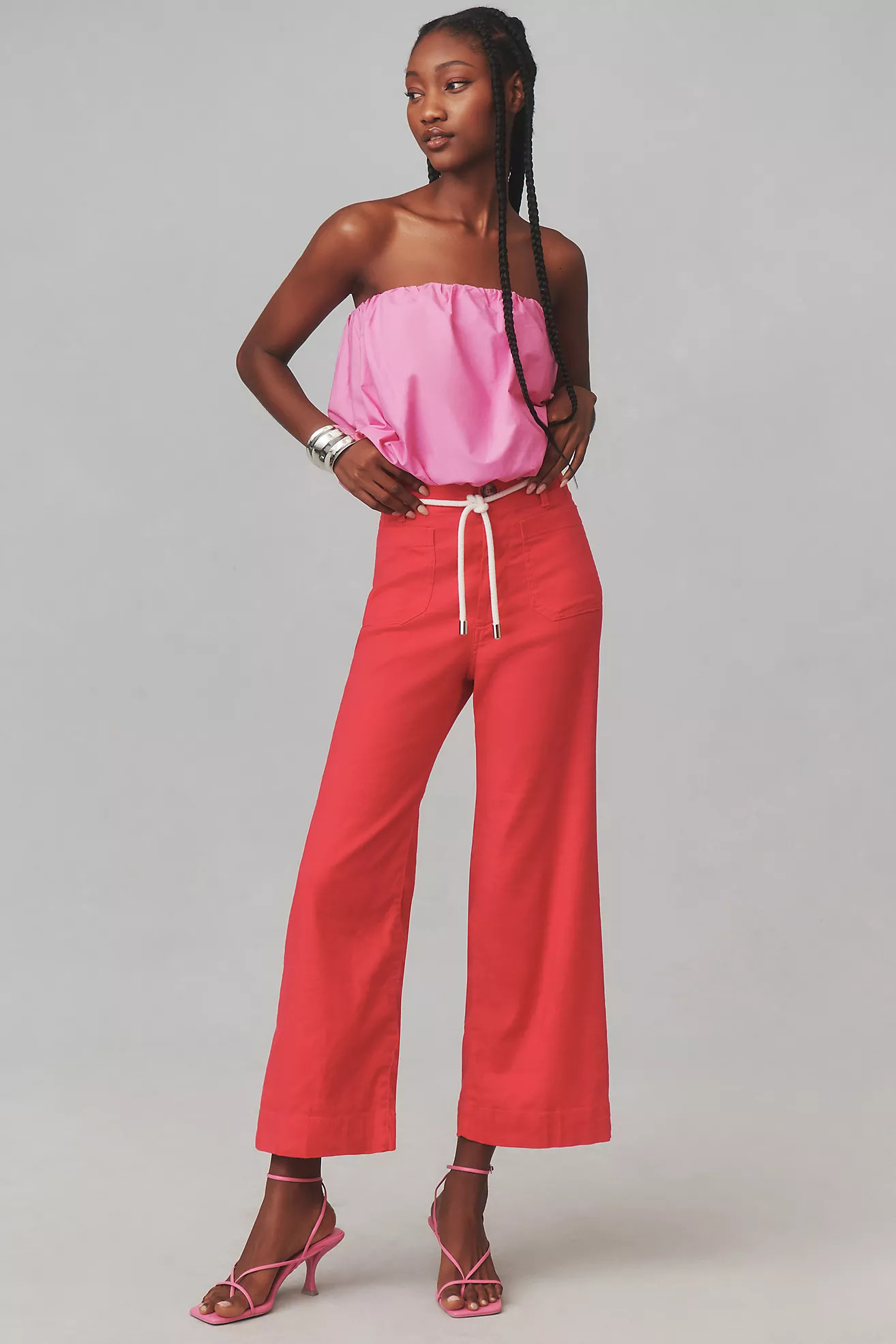 The Colette Cropped Wide-Leg Pants by Maeve: Linen Edition | Anthropologie (US)