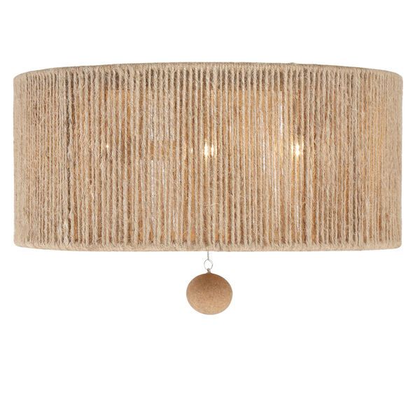 Jessa Burnished Silver Three-Light Flush Mount | Bellacor