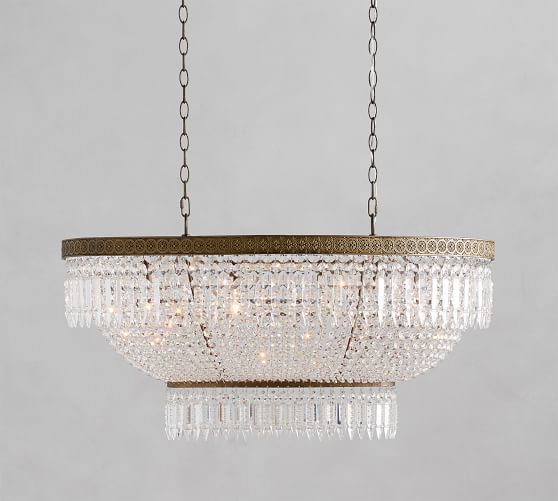 Scarlett Crystal Oval Chandelier | Pottery Barn (US)