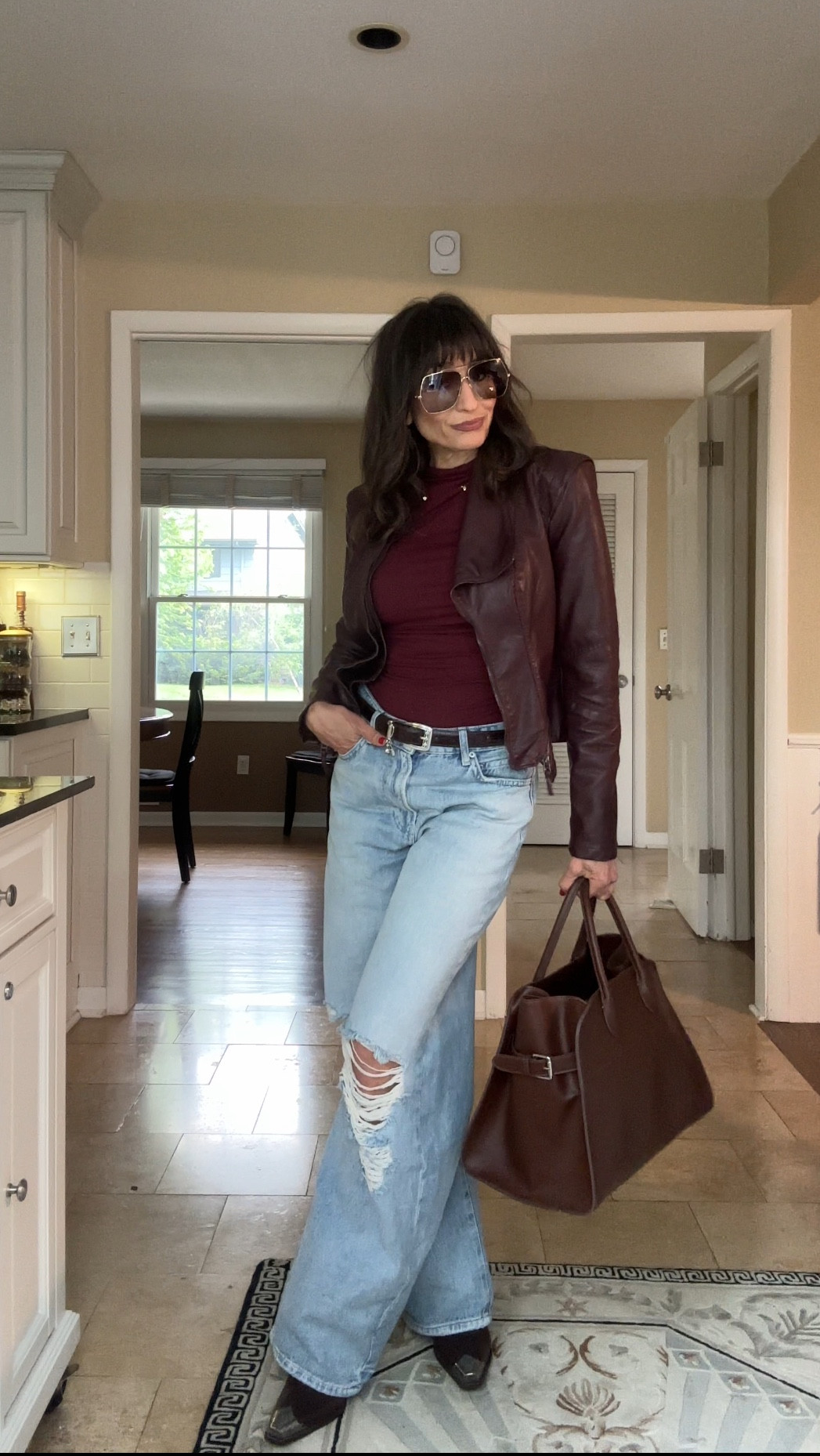 I sized up on the pants to get a looser look. Jacket is sold out, so I linked a similar one.

Boots and top fit true to sizee

#LTKStyleTip #LTKBeauty #LTKOver40