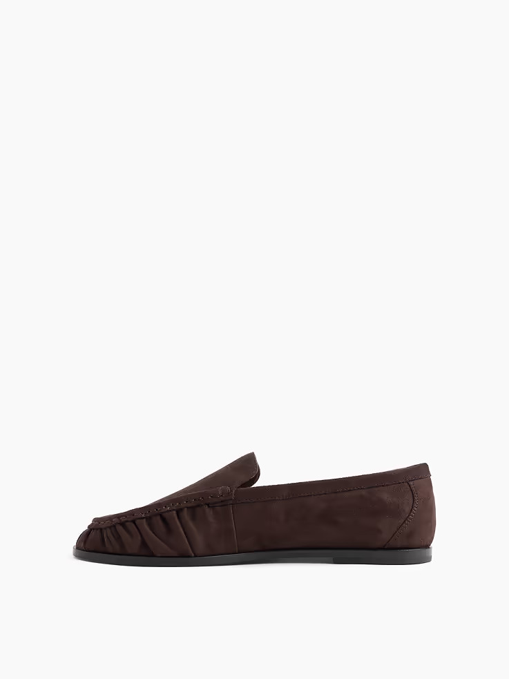Vegan Suede Ruched Loafers | Gap (US)