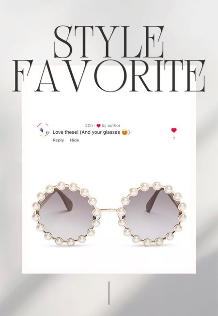 These cute pearl embellished sunglasses are my favorite! 

#LTKSeasonal #LTKswim #LTKstyletip