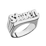 Mackenzie Cursive Nameplate Ring | Jennifer Zeuner Jewelry