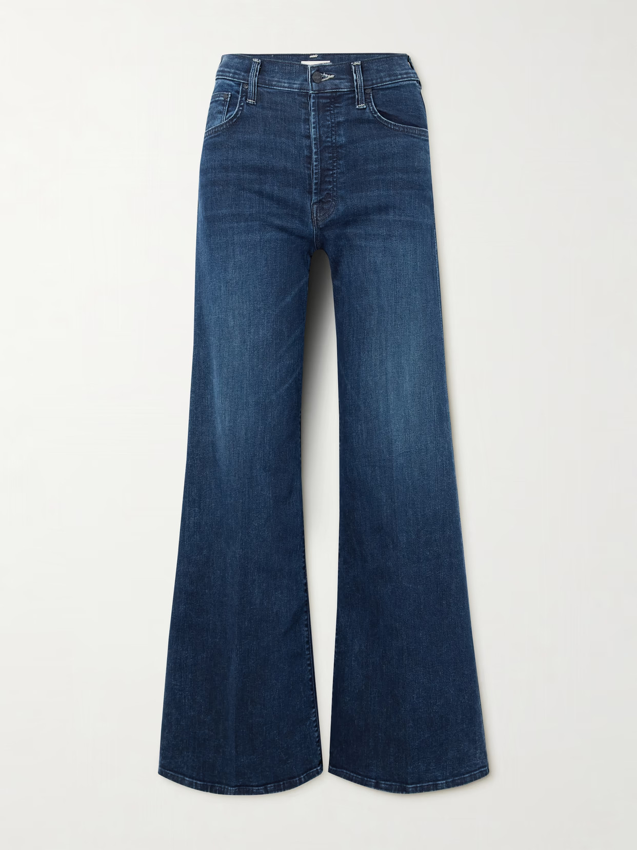 Mother - The Tomcat Roller Sneak High-rise Wide-leg Jeans - Blue | NET-A-PORTER (US)