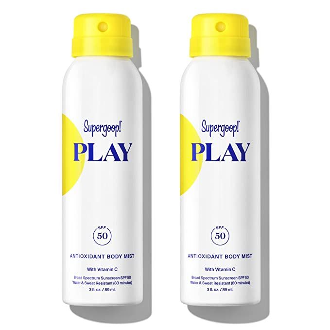 Supergoop! PLAY SPF 50 Antioxidant Body Mist w/Vitamin C, 3 fl oz - 2 Pack - Broad Spectrum Sunsc... | Amazon (US)