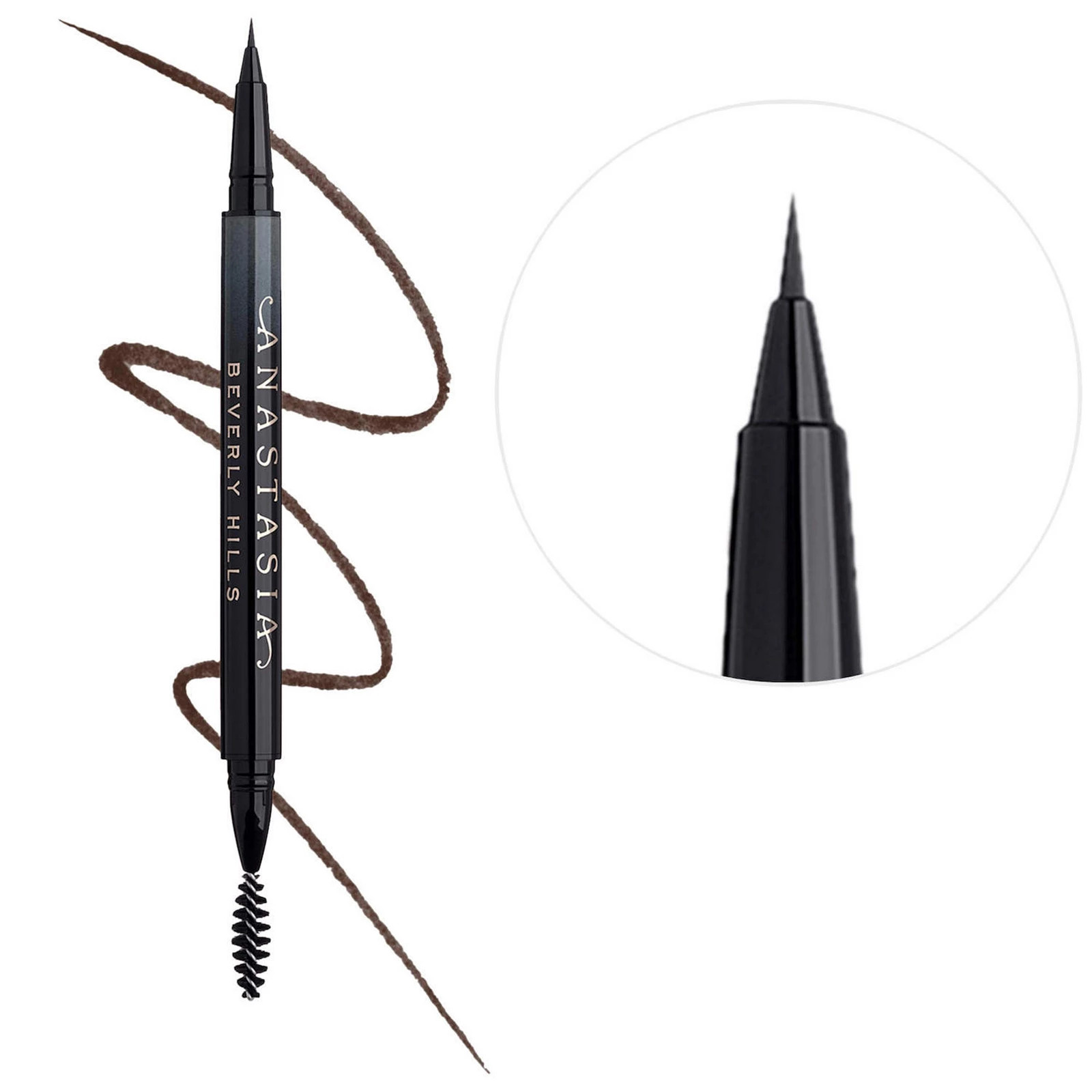Anastasia Beverly Hills MicroStroke Detailing Brow Pen with 24-Hour Wear, Size: 0.011 Oz, Ebony | Kohl's