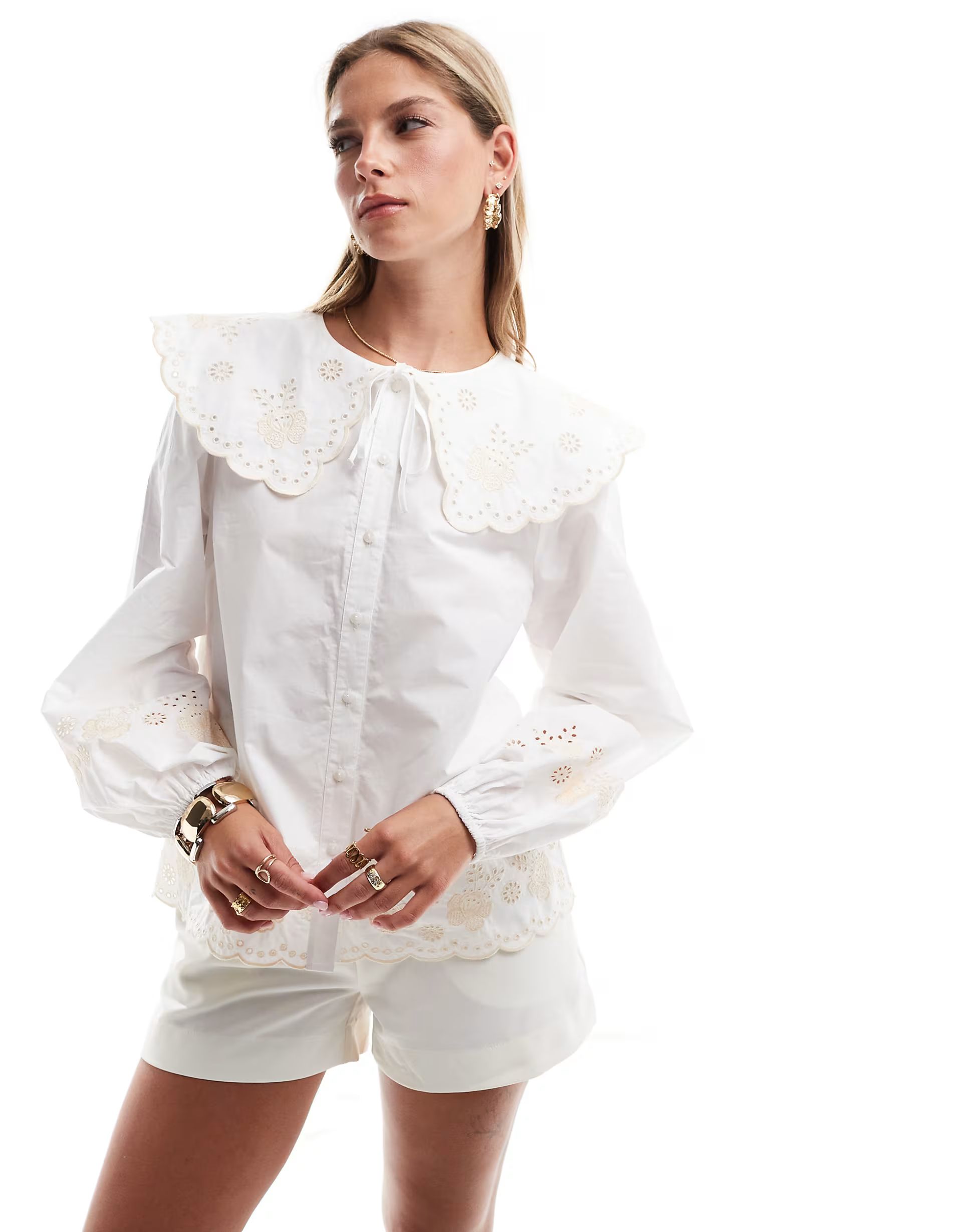 Nobody's Child Orchid blouse in white | ASOS (Global)