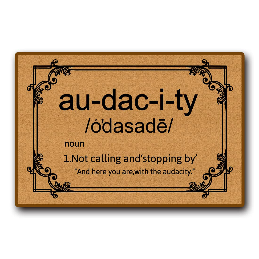 Accssoey Funny Welcome Doormat, Audacity Door Mat Non-Slip Funny Outdoor Mat, Front Door Decor, F... | Amazon (US)