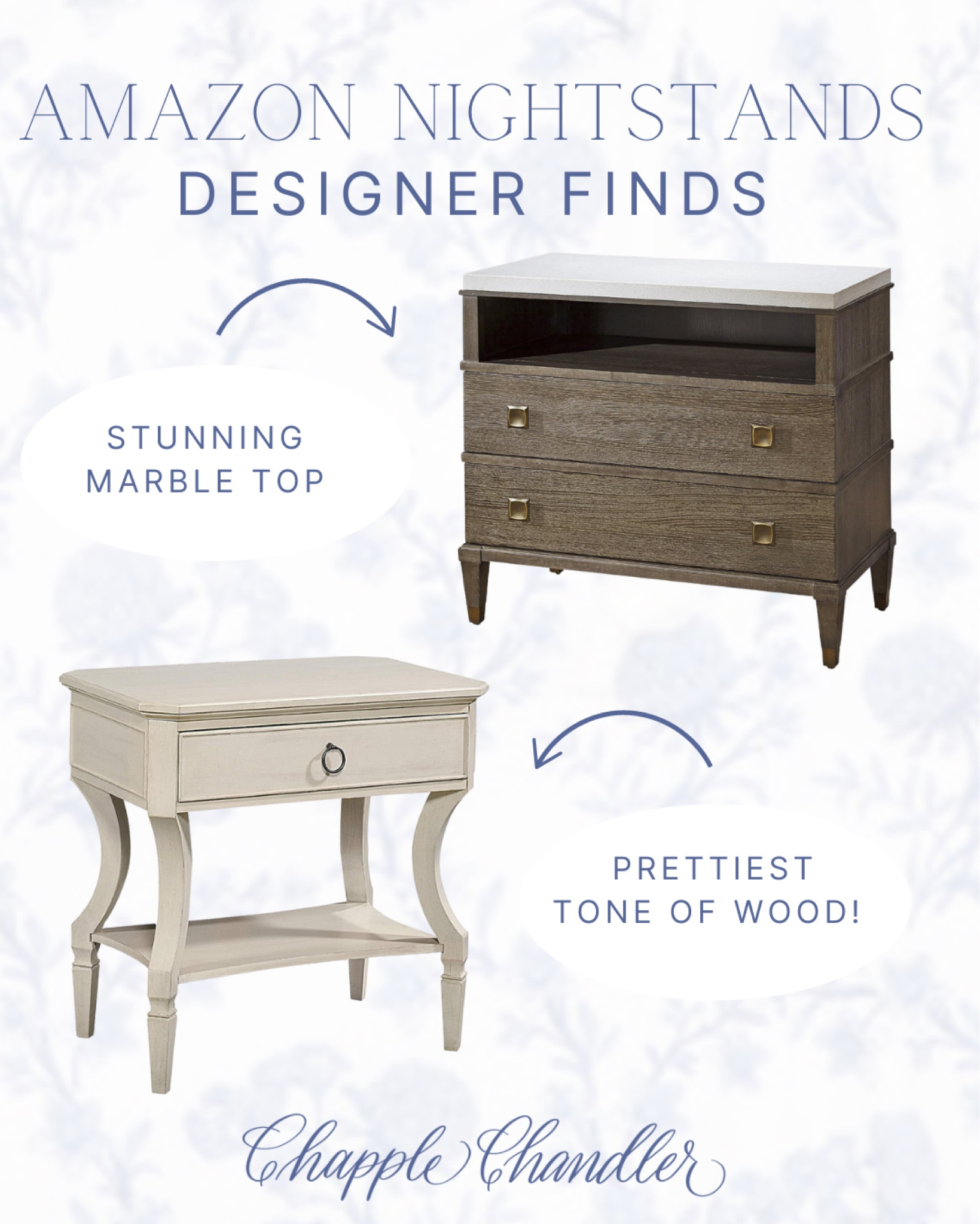 Designer nightstands from Amazon! 


Amazon, Amazon furniture, Amazon nightstands, end table, accent table, Amazon furniture, wooden furniture, bedside table, bedroom, guest room, grandmillenial style, coastal style, traditional style 

#LTKFind #LTKfamily #LTKhome