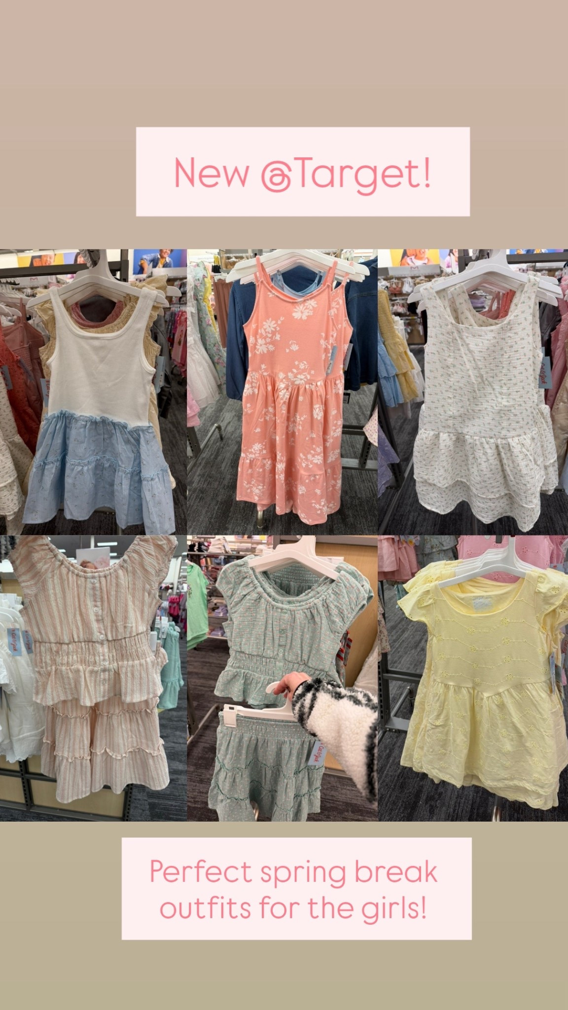 The perfect spring break dresses have arrived at Target! I saw these yesterday in store and all of them are adorable! Definitely snagging them for my daughter. 

Spent break outfits 
Girls dresses
Spring dresses 

#LTKKids #LTKootd #LTKTravel