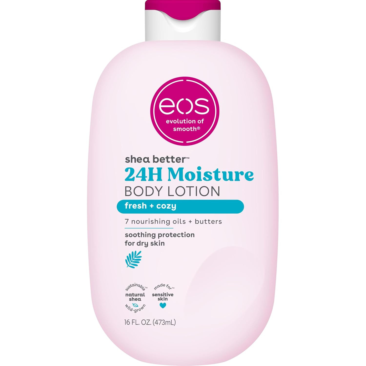 eos Natural Shea Better Body Lotion, Fresh & Cozy, 16 fl oz | Amazon (US)