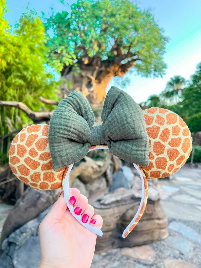 Kilimanjaro Safari Giraffe Print Mouse Ears - Etsy | Etsy (US)