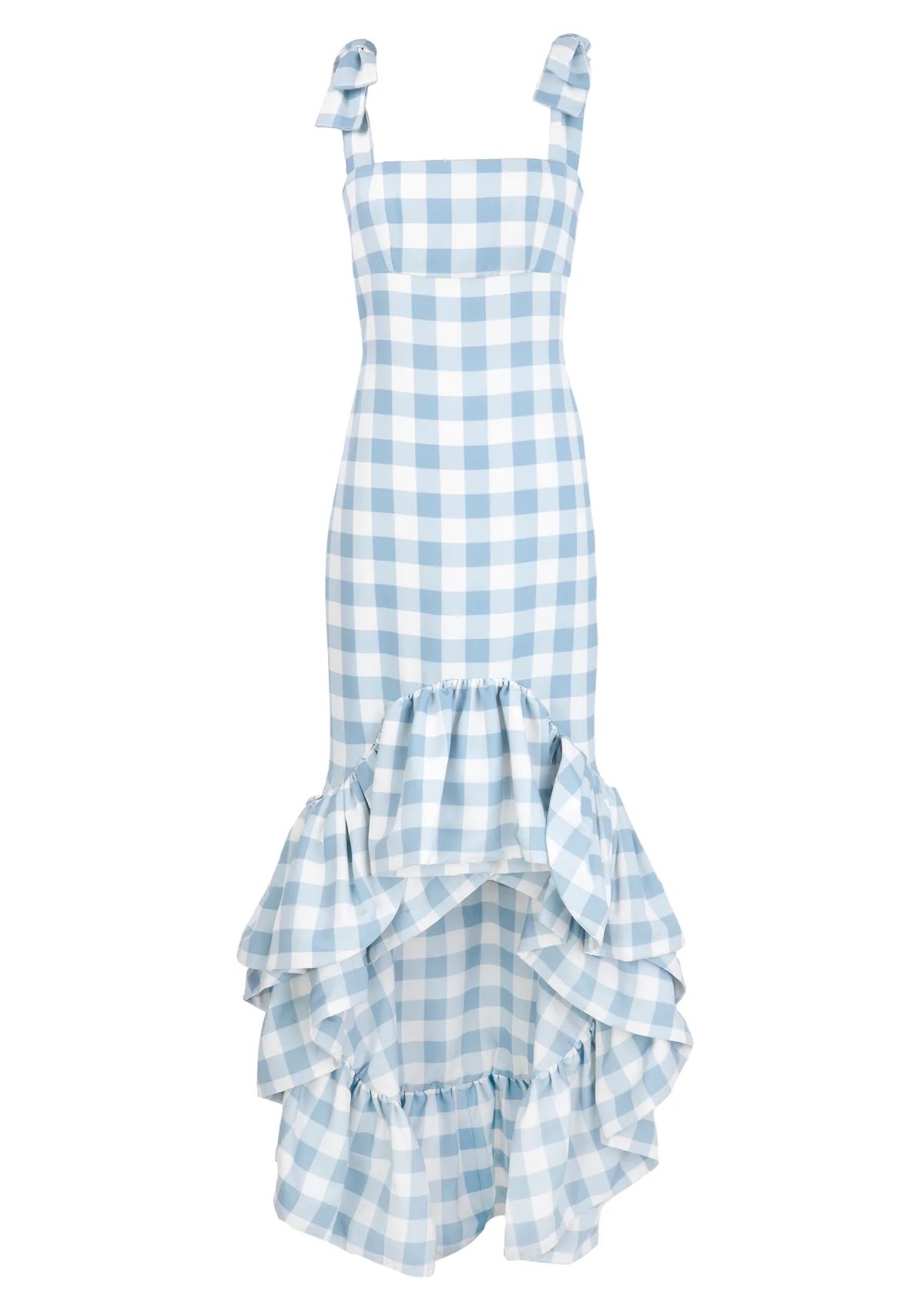 La Palma Dress in Blue Gingham | Over The Moon