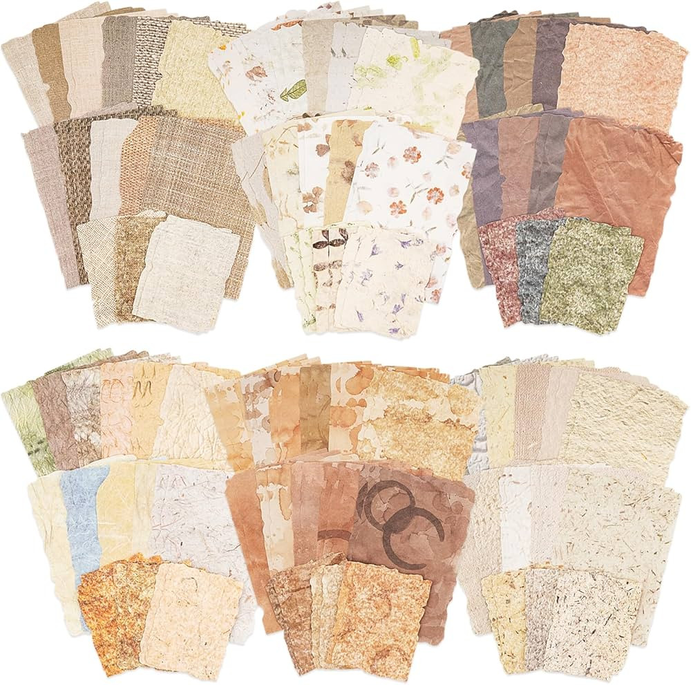 168 Sheets Scrapbook Paper and Embossed Textured Paper Assorted Set - 6 Pack Mixed Special Paper ... | Amazon (US)