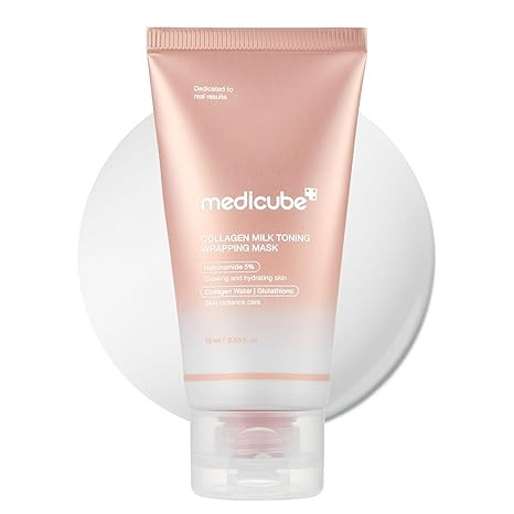 medicube Wrapping Mask Collagen Glazed Milky Glow Daytime Peel Off Mask | Quick and Easy Care wit... | Amazon (US)