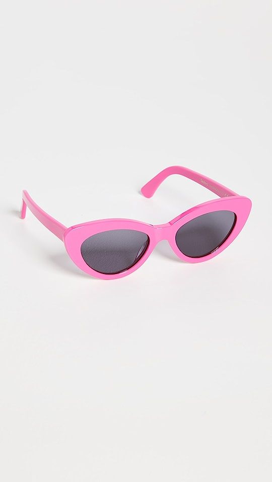 Pamela Hot Pink Sunglasses with Grey Flat Lenses | Shopbop