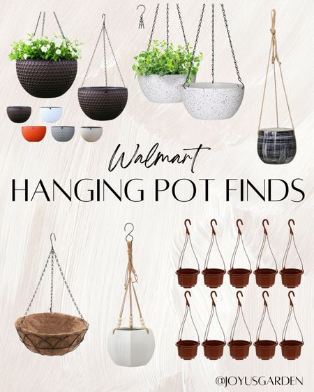 Walmart hanging pots under $50
#plantlover
#outfoorplants
#planters
#hangingpots
#gardening

#LTKFind #LTKhome #LTKunder50