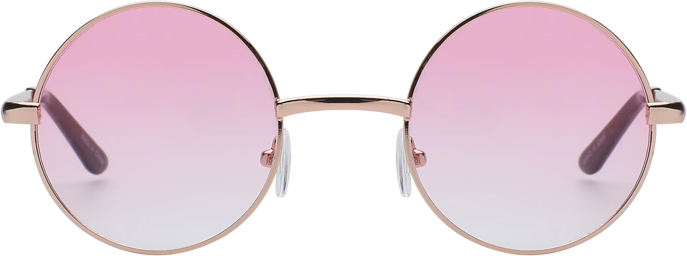 OWL Round Sunglasses Metal Frame Circle Retro Hippie Sunglasses UV400 Protection | Amazon (US)