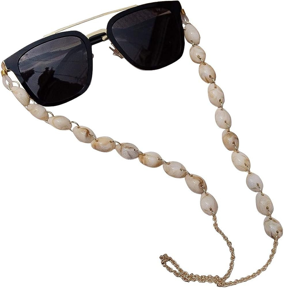ADDJ Eyeglasses Chains Eyewear Strap Sunglasses Holder Reading Glasses Retainer Lanyard Cowrie Sh... | Amazon (US)