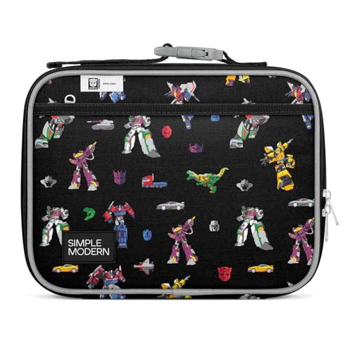 Simple Modern Transformers Kids Lunch Box for School | Reusable Insulated Lunch Bag for Toddler, Boy | Meal Containers with Exterior & Interior Pockets | Hadley Collection | Transformer Block Nation | Amazon (US)