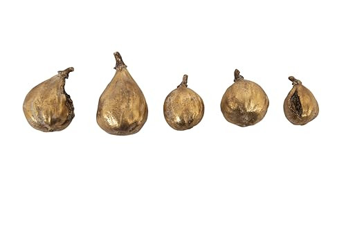 Creative Co-Op Resin Figs with Gold Finish (Set of 5 Pieces) | Amazon (US)