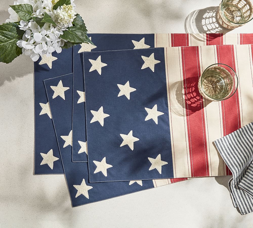 American Flag Cotton Placemats - Set of 4 | Pottery Barn (US)