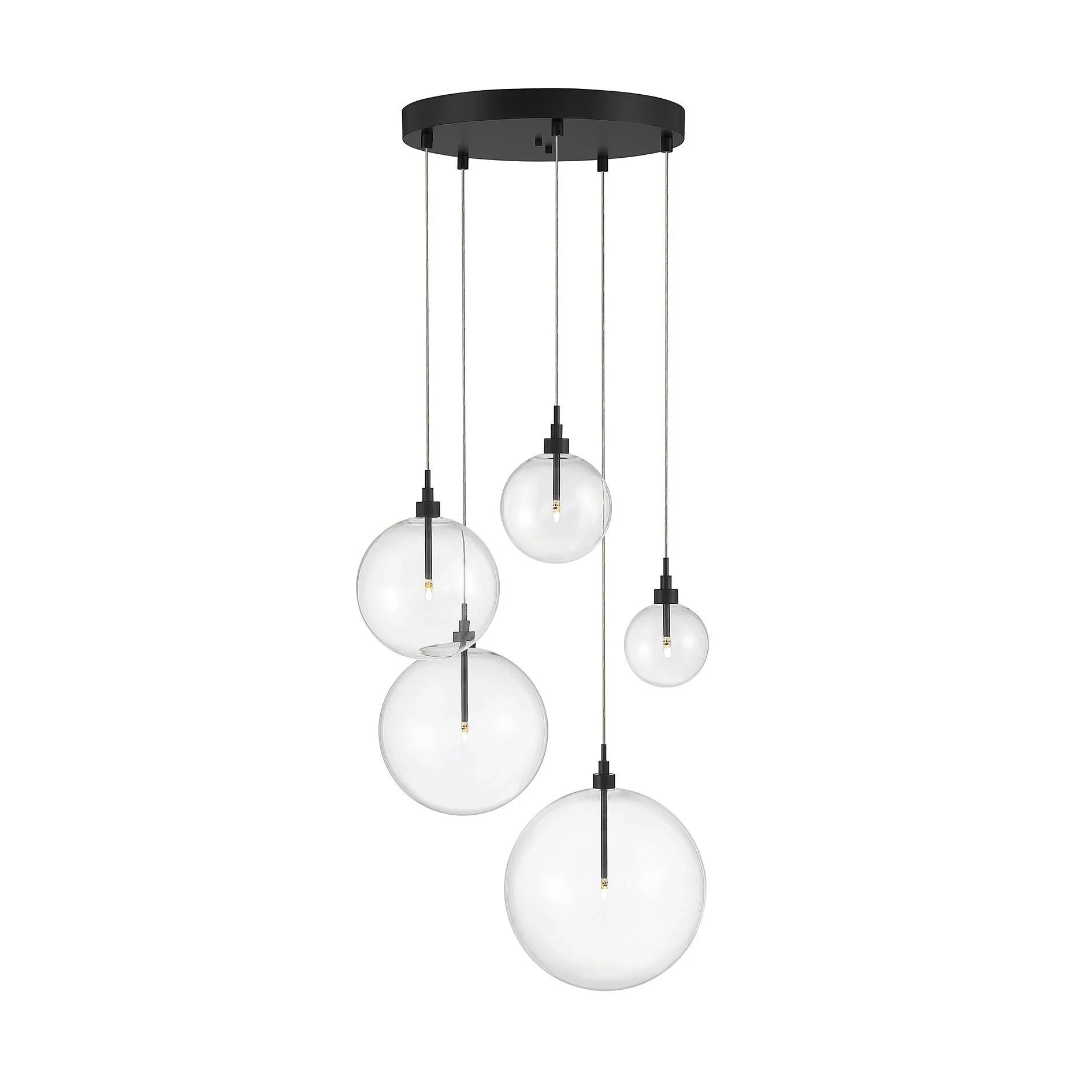 28 Inch 5 Light LED Multi Light Pendant by Meridian Lighting | 1800 Lighting