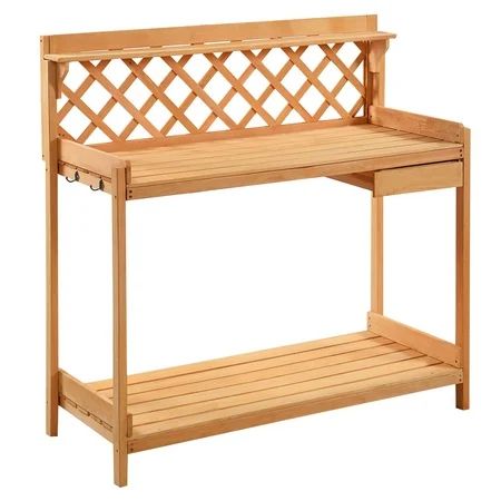 Gymax Potting Garden Work Bench Station Planting Solid Wood Construction | Walmart (US)