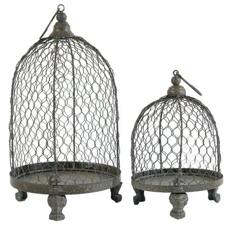 A&B Home Phineas Hanging Wire Mesh Candle Holders, Set of 2, 13-Inch and 9-Inch | Walmart (US)