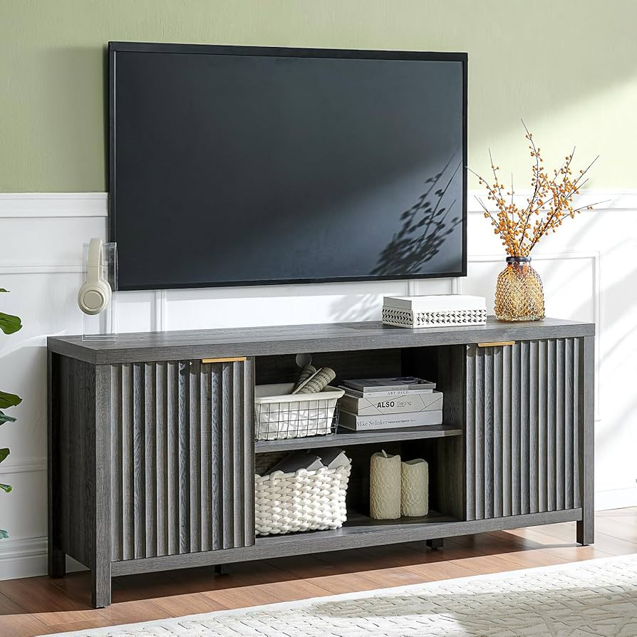 OAKHAM HOME Oxford TV Stand for 50/55/60/65 Inch TV, Modern Entertainment Center with Storage, Fl... | Amazon (US)