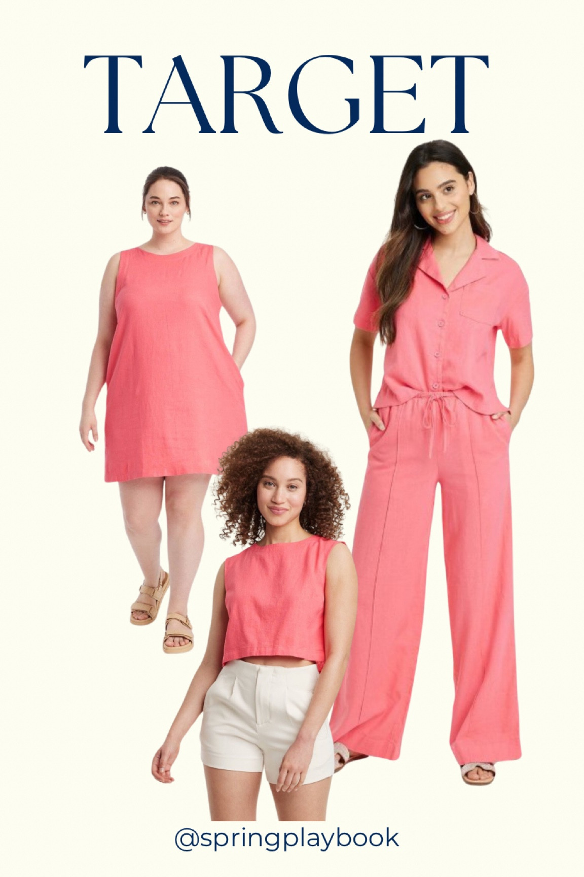 Target coral-pink linen for Springs. 

#createdcolorful #createdcolorfulspring #hocspring #tcispring #pcaspring #lightspring #warmspring #truespring #brightspring #clearspring #paintboxspring #bluespring

#LTKFestival #LTKSeasonal #LTKSaleAlert