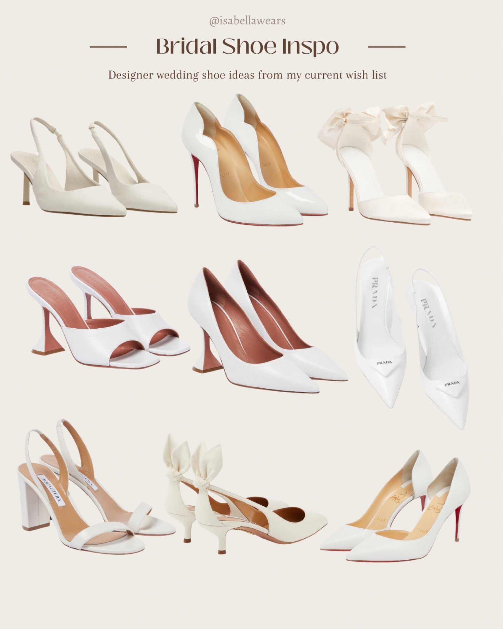 Bridal shoe inspo for my wedding later this year! I can’t decide which pair to pick 😍🤍

#LTKwedding #LTKaustralia #LTKshoes