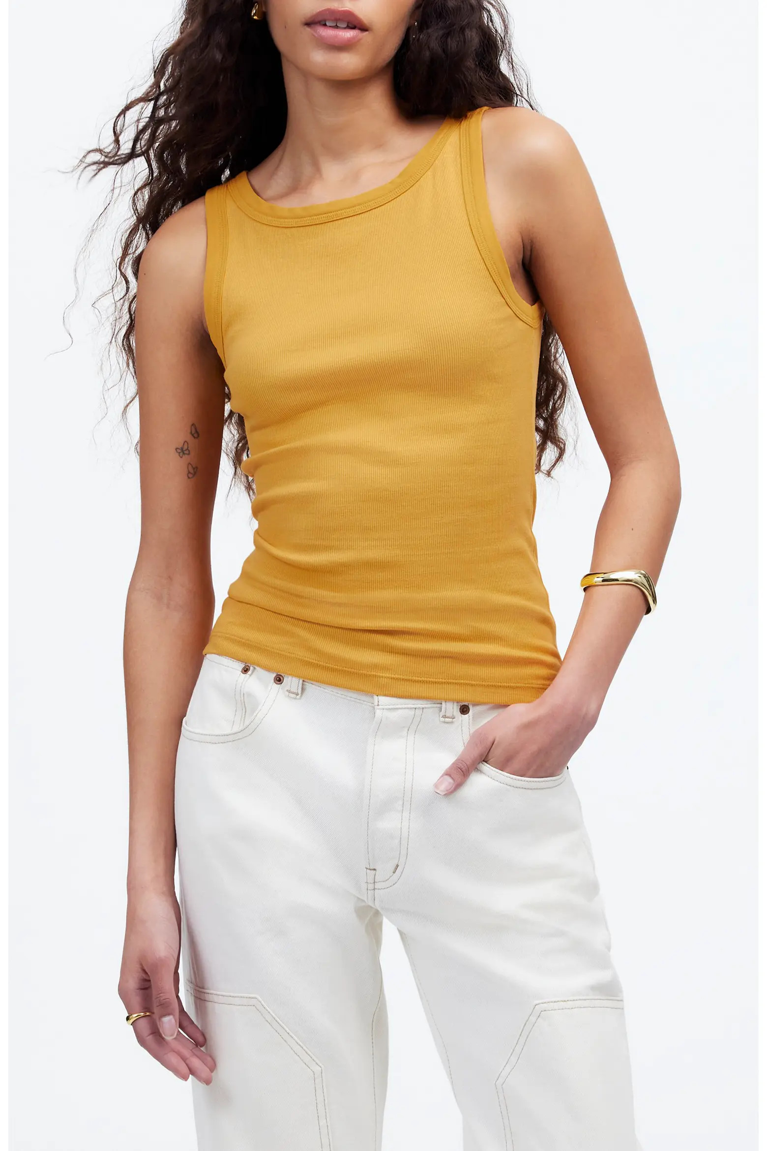 High Neck Cotton Tank (Women) | Nordstrom | Nordstrom