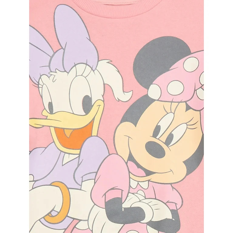 Minnie Mouse and Daisy Duck Toddler Girl Graphic Sweatshirt and Leggings Set, 2-Piece, Sizes 12M-... | Walmart (US)