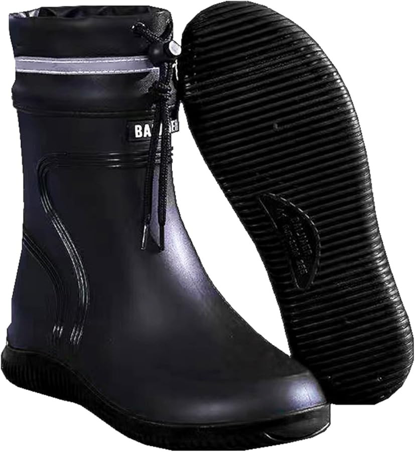 Rain Boots for Men Waterproof Mens Mid-Calf with PVC Rubber Boots Mens Mud Boots, Garden Boots Comfort Lightweight Gardening Fishing Shoes for Yard Farm Outdoor Work | Amazon (US)