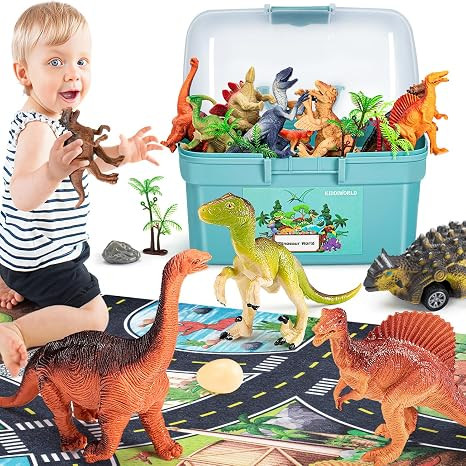 Kiddiworld Dinosaur Toys for 3 4 5 Year Old Boys Gifts, 25 Pieces Dinosaurs Toys for Kids 3-5-7, ... | Amazon (US)