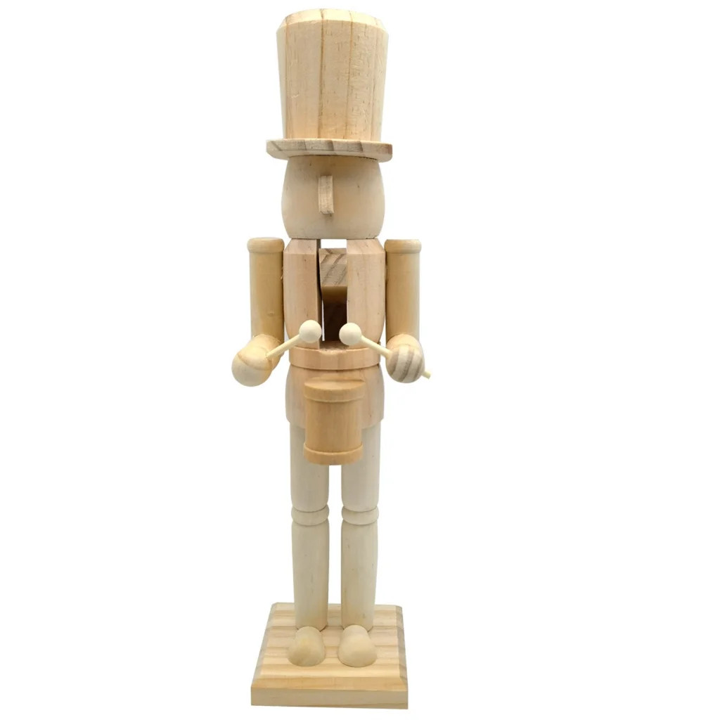 WINDLAND Christmas Wood Nutcrackers to Paint Yourself Crafts Blank Puppet Walnut Soldier Unfinish... | Walmart (US)