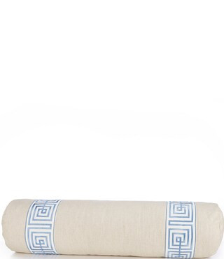 Villa By Noble Excellence Amulet Embroidered Greek Key Bolster Pillow | Dillard's | Dillard's
