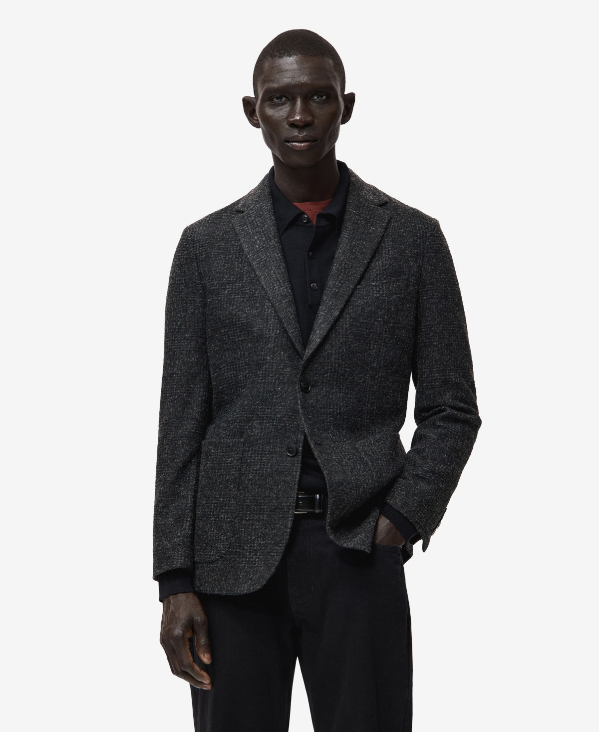 Mango Men's Slim Fit Wool Blend Blazer - Grey | Macy's