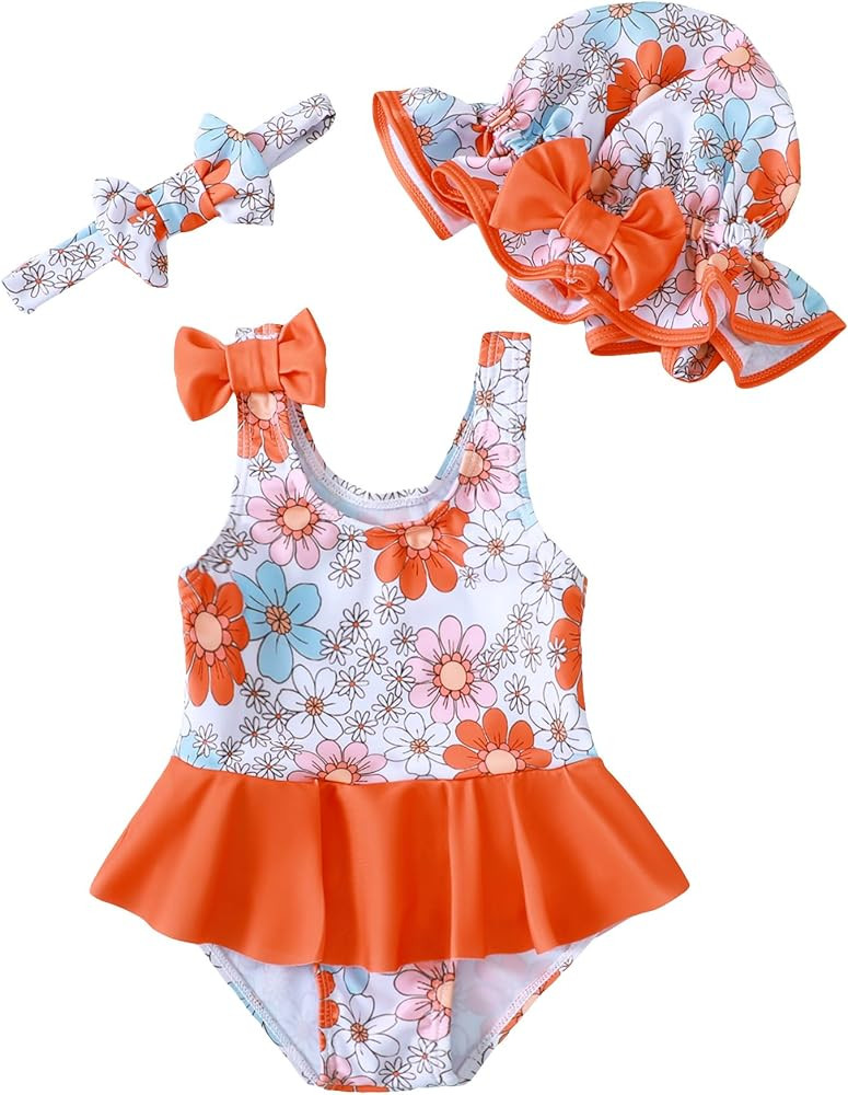 Saeaby Toddler Baby Girl Swimsuit Ruffled Bikini Tankini Swimsuit Infant Swimwear One Piece Bathi... | Amazon (US)