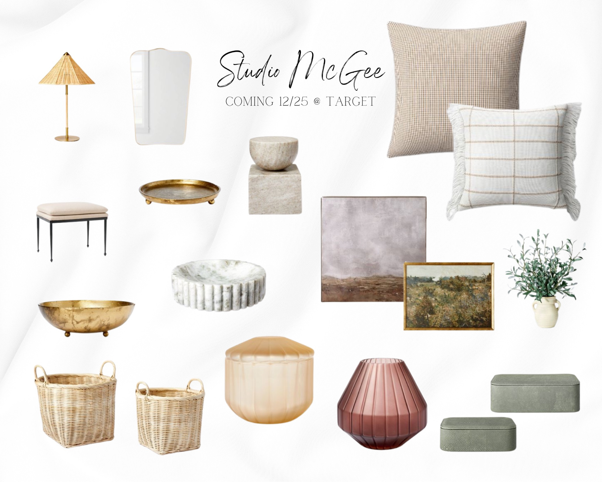 New Studio McGee launch happening at Target on 12/15! Here are my top picks 😊 Still not sure how I feel about the furniture, but great accessories per usual 🙌🏼 Be sure to check them out and be ready for 12/25! #homedecor #homeinspo #interiordesign #livingroomdecor #target #targetstyle #styledbytargey 

#LTKunder100 #LTKunder50 #LTKhome