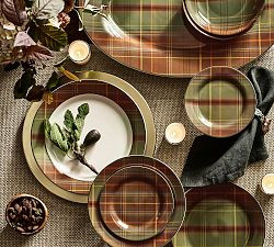 Woodrow Plaid Stoneware Dinnerware Collection | Pottery Barn (US)