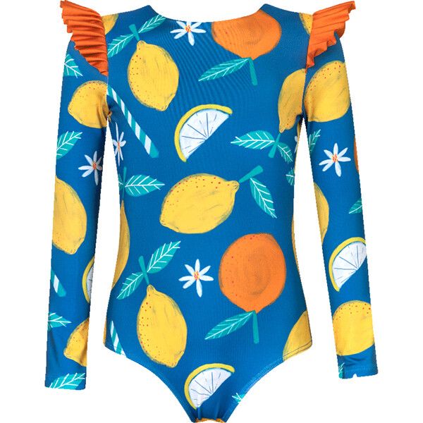 Swimsuit Wings Long Sleeve, Citrus - Pepita & Me Swim | Maisonette | Maisonette