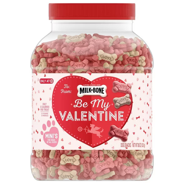 Milk-Bone Valentine's Day Canister Dog Treats - 36oz | Target