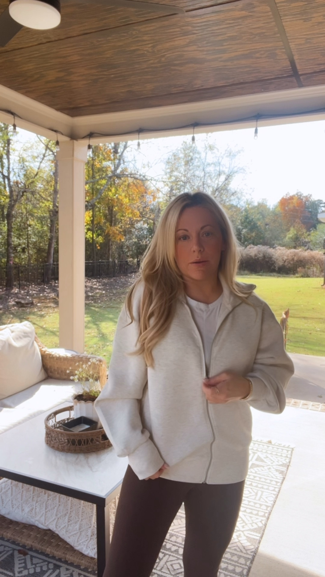 Old Navy Sale!! 
Loving this Bounce Fleece Full-Zip Jacket! This line feels like luxurious athletic fabric without the price  tag. 
Love that this has pockets, covers the booty, and feels butter soft. Paired with my favorite leggings Old Navy High-Waisted StudioSmooth Full-Length Leggings. 

#LTKStyleTip #LTKActive #LTKSaleAlert