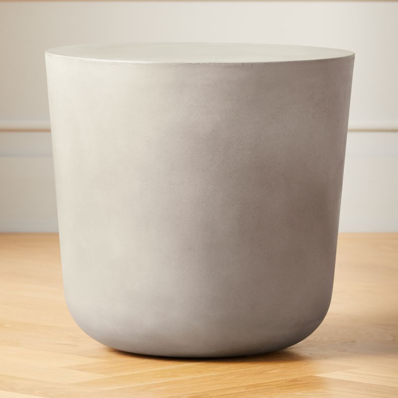 Cap Grey Cement Side Table + Reviews | CB2 | CB2