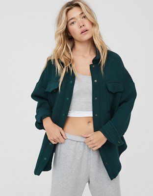 OFFLINE By Aerie Quilted Shacket | American Eagle Outfitters (US & CA)