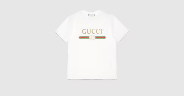 Oversize T-shirt with Gucci logo | Gucci (US)